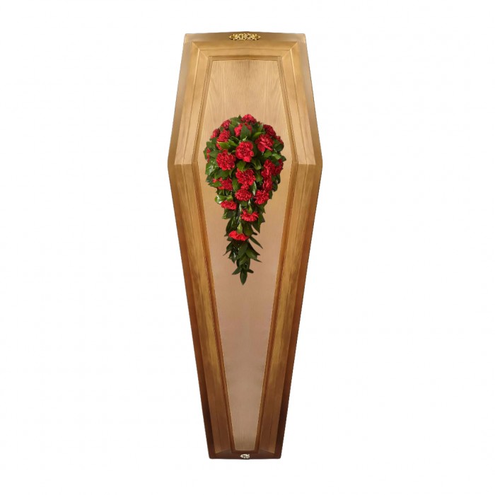 Композиция на крышку гроба из живых цветов № 8